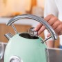 Cecotec ThermoSense 420 Green Kettle 1.8 Litre Capacity 2200W Temperature Display 360º Base Stainless Steel Vintage Style Green