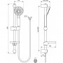 Ideal Standard Ceratherm Idealrain Evo Round 3 Režīmu Rokas Duša (B2620AA)