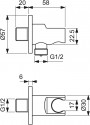 Ideal Standard Ceratherm Dušas Galvas Turētājs ar Savienotāju 1/2 (BC807AA)