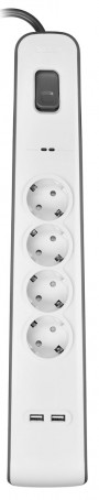 Belkin BSV401VF2M surge protector White 4 AC outlet(s) 2 m