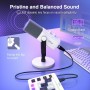 FIFINE AmpliGame AM8W Wired Microphone with RGB Lighting USB/XLR