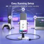 FIFINE AmpliGame AM8W Wired Microphone with RGB Lighting USB/XLR