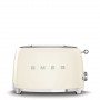 Smeg Toaster 2 slice Cream, Glossy 50s Style Aesthetic TSF01CREU