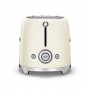 Smeg Toaster 2 slice Cream, Glossy 50s Style Aesthetic TSF01CREU