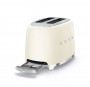 Smeg Toaster 2 slice Cream, Glossy 50s Style Aesthetic TSF01CREU