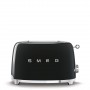 Smeg Toaster 2 slice Black, Glossy 50s Style Aesthetic TSF01BLEU