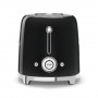 Smeg Toaster 2 slice Black, Glossy 50s Style Aesthetic TSF01BLEU