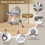 LINELUCK Baby 6-in-1 High Chair with Baby Lounger and Baby Rocking Chair