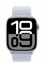 Apple Watch Series 10 GPS + Cellular 42mm Silver Aluminium - Blue Cloud Sport Loop MWX53