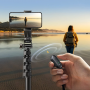 Ugreen LP680 selfie stick with stand and Bluetooth remote control 1.8m Black