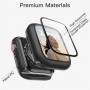 JETech Case with Screen Protector for Apple Watch SE (2022/2020)/Series 6 5 4 40 mm, Total Protective Case, Pack of 2 (Black) (3760-)