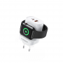 Veger travel charger USB A / Type C / wireless charger compatible with Apple Watch 25W (W002E) White