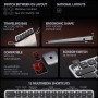 AXAGON HMC-KB keyboard USB-C 5Gbps with HUB, microSD/SD, 3x USB-A, HDMI 4K/60Hz, PD 100W, Audio, US layout