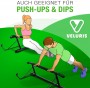 Veluris Pull-Up Bar Door Frame - Heavy Duty Pull Up Bar [up to 200 kg] - Door Bar without Assembly - Also for Dips & Push Ups (Rounded)