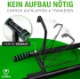 Veluris Pull-Up Bar Door Frame - Heavy Duty Pull Up Bar [up to 200 kg] - Door Bar without Assembly - Also for Dips & Push Ups (Rounded)