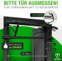 Veluris Pull-Up Bar Door Frame - Heavy Duty Pull Up Bar [up to 200 kg] - Door Bar without Assembly - Also for Dips & Push Ups (Rounded)