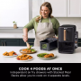 Ninja Double Stack XL Hot Air Fryer 2 Vertical Black/Copper (SL400EUCP)