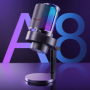 FIFINE Ampligame A8Plus wired microphone with RGB lighting USB