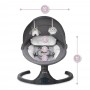 MoMi Bouncer LAMI Art.BULE00022 Dark Grey Stylish Baby Rocking Chair with Music
