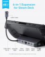 Anker Charging Station for Steam Deck/ROG Ally USB-C Hub with HDMI 4K@60Hz Ethernet 1Gbps 2 USB-A Ports and 1 USB-C Port (A83S1)