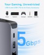 Anker Charging Station for Steam Deck/ROG Ally USB-C Hub with HDMI 4K@60Hz Ethernet 1Gbps 2 USB-A Ports and 1 USB-C Port (A83S1)