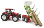 Bruder ROADMAX Tractor with forestry trailer and 3 trunks (03453)