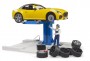 Bruder bworld Car Service Centre + BRUDER Roadster (62112)