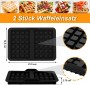 ROMANVIC Ninja Accessories with AF400EU AF451EU SL400EU and AF500DE Pack of 2 Double Silicone Baking Belgian Waffle