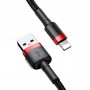Baseus Cafule USB Lightning Cable 2.4A 1m Red+Black (CALKLF-B19)