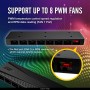 EZDIY-FAB ARGB PWM Fan Hub for PC Case Fan, 8 PWM Connections + 8 ARGB Ports