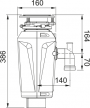 Franke Pārtikas Atkritumu Smalcinātājs SLIM 75 (3/4 HP) (134.0715.096)