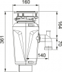 Franke Pārtikas Atkritumu Smalcinātājs SLIM 50 (1/2 HP) (134.0715.098)