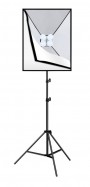 Puluz PU5071EU 50x70cm Studio Softbox + 2m Tripod Mount + 4 x E27 20W 5700K White Light LED Light Bulb Photography Lighting Kit