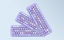 MOFII Bean Wireless keyboard + Mouse set 2.4G Purple (6950125750172)