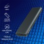 Qoltec Aluminium Enclosure M.2 SSD drive NVMe PCIe| USB 3.1 Super speed 10Gb/s 4TB Graphite (52630)