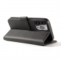 Hurtel Magnet Case elegant bookcase type case with kickstand for iPhone 13 black