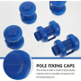 Sportnet 10pcs Durable Blue Trampoline Enclosure Pole Caps