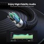 Ugreen 3.5mm AUX Splitter Cable – 1 Female to 2 Male (Headphone & Microphone), CTIA Standard, Aluminum Housing