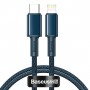 Baseus High Density Braided Cable Type-C to Lightning PD 20W 1m Blue (CATLGD-03)
