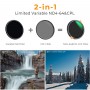 K&F Concept 77mm ND4-64 (2-6 Stop) Variable ND Filter and CPL Circular Polarizing Filter 2 in 1, 28 Layers Coated Nano-Xcel Series (KF01.1917)