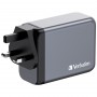 Verbatim GaN Charger 200 W 4‑Port 3×USB‑C/1×USB‑A