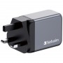 Verbatim GaN Charger 100 W with 4 Ports 100 W 4‑Port 3×USB‑C/1×USB‑A