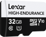 Lexar microSDHC High-Endurance UHS-I/U1/10 R100/W30 (V10) 32GB (LMSHGED032G-BCNNG)