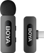 Boya BY-V10 2.0 Ultracompact Wireless Microphone System with USB-C Connector for Mobile Devices (2.4 GHz)