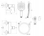 Ravak LF 032.00CR.+S Wall-mounted Shower Tap With Shower Set Chrome (X07S111)