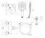 Ravak LF 032.20BLM.+S Wall-mounted Shower Tap With Shower Set Matt Black (X07S112)