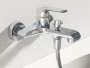 Ravak FL 022.00CR.+S Wall-mounted Bathtub Tap With Shower Set Chrome (X07S113)