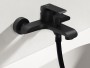 Ravak FL 022.20BLM.+S Wall-mounted Bathtub Tap With Shower Set Matt Black (X07S114)