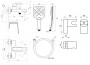 Ravak FL 022.20BLM.+S Wall-mounted Bathtub Tap With Shower Set Matt Black (X07S114)
