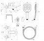 Ravak CL 022.00CR.+S Wall-mounted Bathtub Tap With Shower Set Chrome (X07S117)